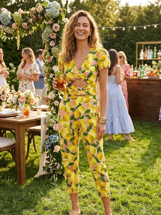 FARM Rio Dresses & Skirts - FARM Rio Fresh Lemons Jumpsuit